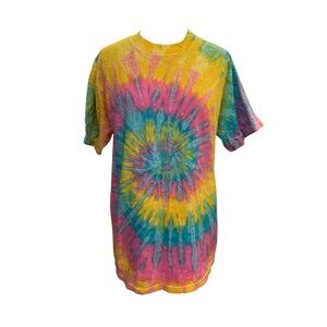 Vintage Track Gear Lg Tie Dye Skate Surf Single Stitch